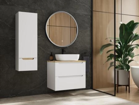 Тумба подвесная Style Line Бали 70 2 ящика со столешницей БЕЛЫЙ СОФТ