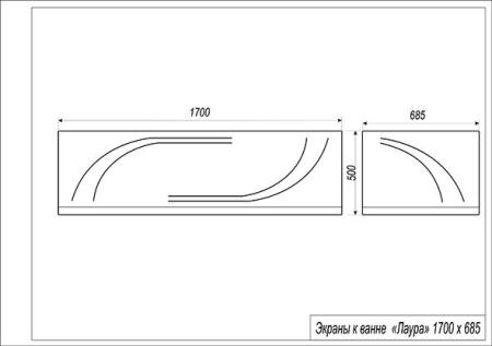 Ванна Эстет Лаура 170х70 белая