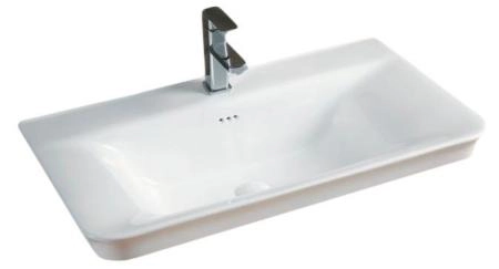 Раковина Gid NYJ851-80 81x47 встраиваемая сверху белая