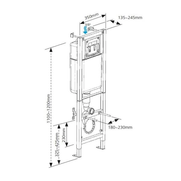 Унитаз с инсталляцией Cersanit Delfi + Black SET-DEL/Black/TPL/Cg-w