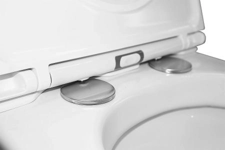 Унитаз импульсный Azario AZ-102C подвесной 360х570х375, полукруглый, быстросъемное сиденье микролифт, монтажная рама в комплекте