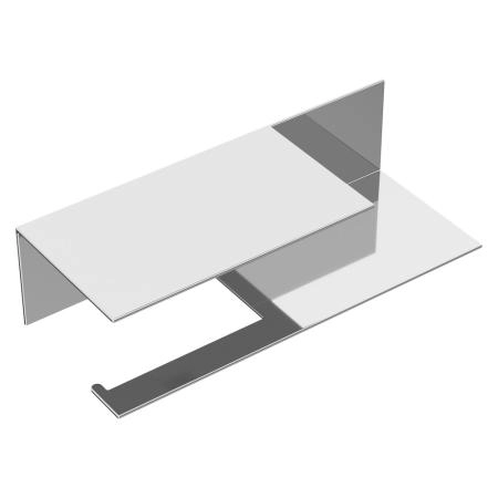 Держатель для туалетной бумаги Boheme c полкой Qubic Chrome 10721-2-CR