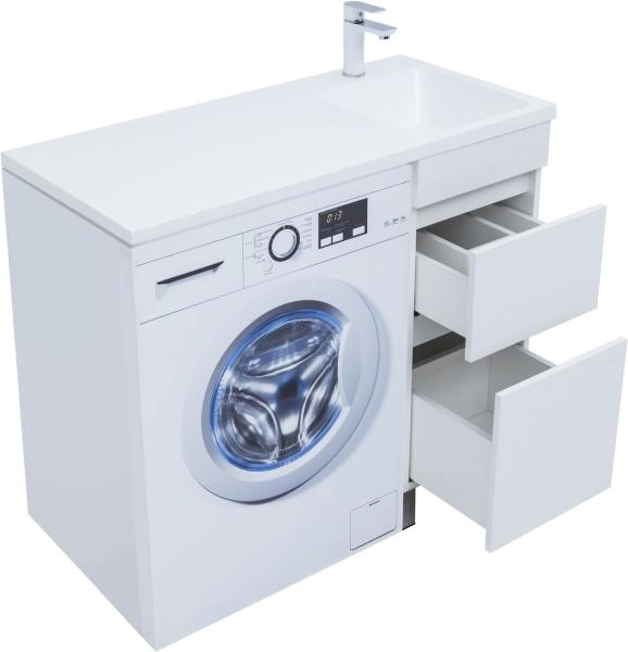 Тумба под раковину Aquanet Вега 40 белый глянец