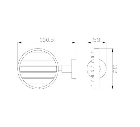 Мыльница с держателем WONZON & WOGHAND EASY, Хром (WW-8124)