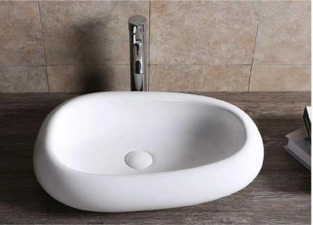 Раковина Cerutti SPA CR7041B накладная, белая, асимметричная 600х400х150