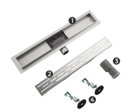 Душевой трап Gappo G86007-1 из нержавеющей стали 60 см