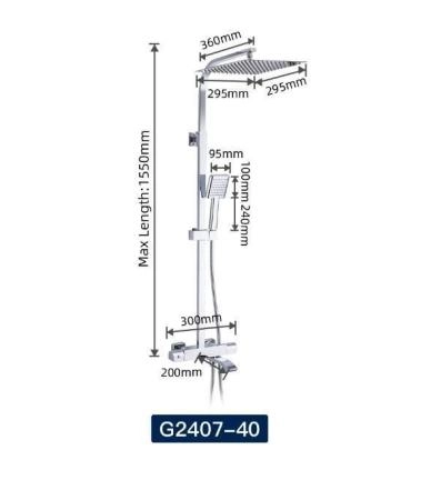 Душевая система Gappo G2407-40 для ванны термостат, хром