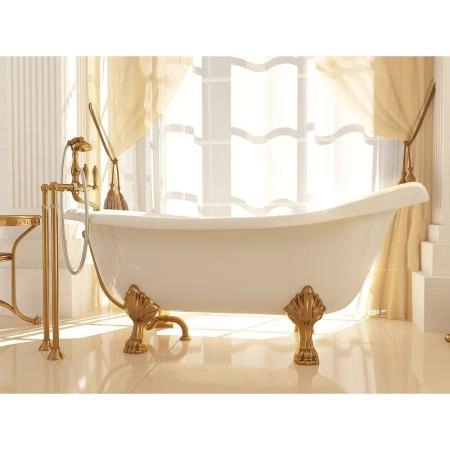 Ванна AquaStone Скарлет ножки бронза 170х80 иск. камень