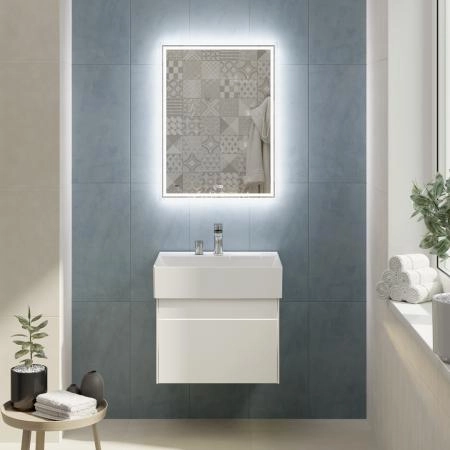 Зеркало Kerama Marazzi TECNO ТЕКНО TE.mi.60 c LED 60 с подсветкой, с функцией антизапотевание, белое глянцевое