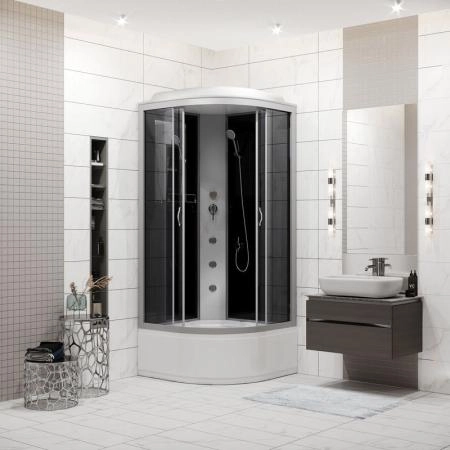 Душевая кабина Niagara NG-2507-14G 800х800х2150 высокий поддон 40см стекло тонированное