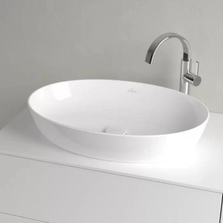 Villeroy&Boch Artis Раковина 61х42х12.5см., накладная, без отв., без перелива, TitanCeram, цвет: альпийский белый