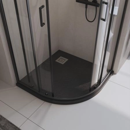 Душевой поддон BelBagno 80x80 искусственный камень белый полукруг TRAY-MR-UNO-R-80-550-35-W-CR