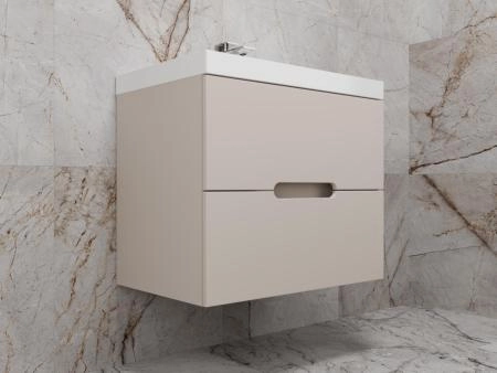 Тумба подвесная Style Line Матис 70, Classic 70, 2 ящика, КРЕМ, ЭМАЛЬ