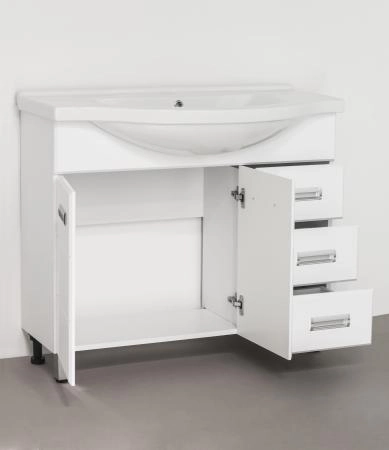 Тумба под раковину Style Line Elfante Ирис 100 (3 ящ.) напольная с ящиками, белая
