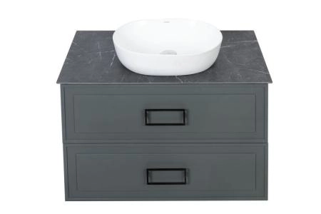 Тумба под раковину LA FENICE Cubo Grigio TWIN серый 80 FNC-01-CUB-G-80-2 серый матовый зелёный матовый