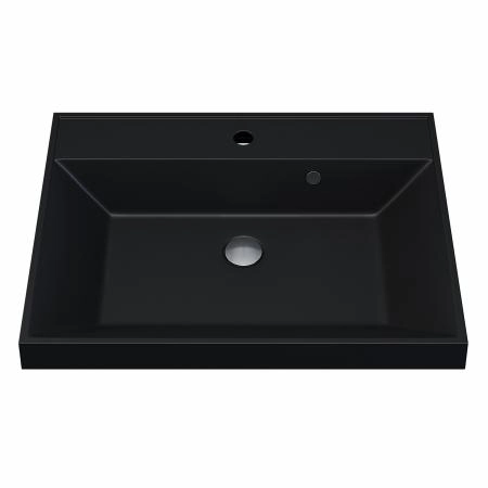 Раковина кварцевая Uperwood Classic Quartz 60 см, черная матовая, уголь