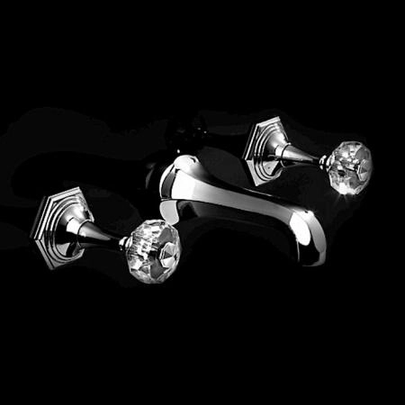 Devon&Devon Excelsior Gemstone Смеситель для раковины на 3 отв. для настенного монтажа, цвет: хром