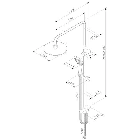 Душевая система AM.PM Gem F0790022 черный