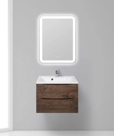 Тумба под раковину Belbagno MARINO Rovere Grigio подвесная 650x450x500 MARINO-650-2C-SO-RG-P