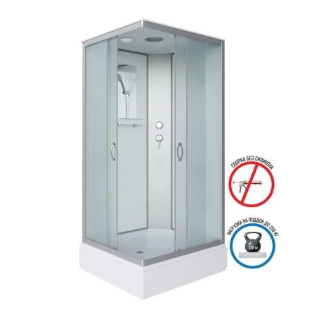 Душевая кабина Niagara NG-33084-14Q 1000х800х2150 средний поддон  26см стекло матовое