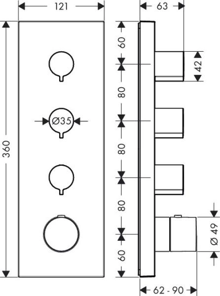 Axor ShowerCollection 10751000 Модуль термостата для 10750180