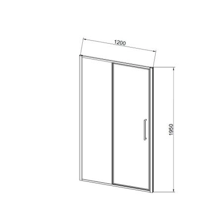 Душевая дверь Vincea Slim 8mm VDP-4SL120CL, хром, стекло прозрачное