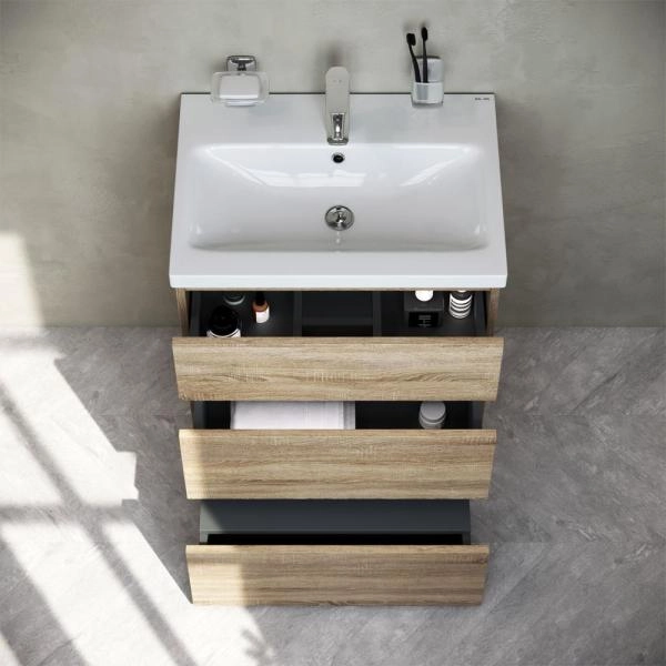 Тумба под раковину напольная AM.PM Gem S M91FSX0602OF светлый дуб