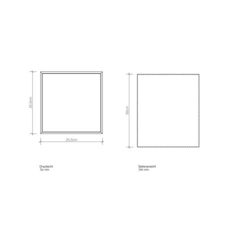 Decor Walther Brownie WB Корзина для белья 25.5x25.5x30, напольная, цвет: белая кожа