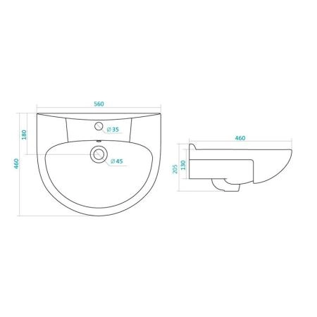 Раковина Santek Антик 55 1WH110186
