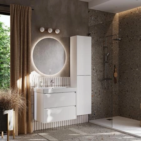 Roca Ona Тумба подвесная 80x45x56см, с 2 ящиками, цвет: белый матовый
