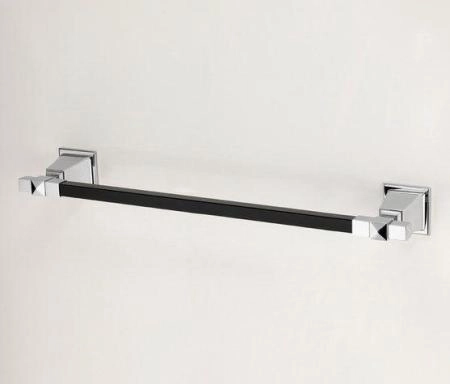 Devon&Devon Time полотенцедержатель вставки-черные 415x92x55, цвет хром