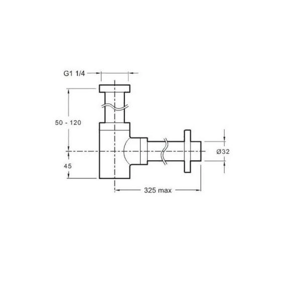 Сифон для раковины Jacob Delafon E78297-CP хром