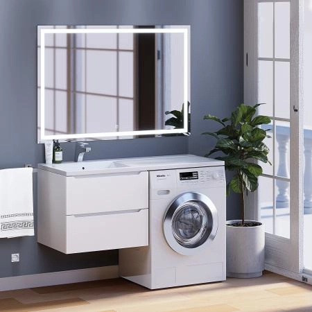 Тумба под стиральную машину Uperwood Tanos 60 см, подвесная, белый