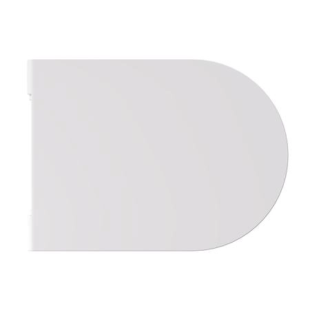 Alice Hide Сиденье с крышкой для унитаза Round, тонкое, с микролифтом, цвет: белый матовый/хром