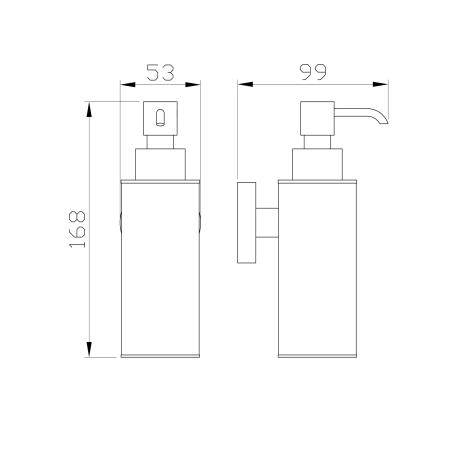 Дозатор мыла WONZON & WOGHAND EASY, Хром (WW-8132)