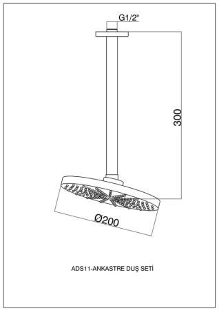 Верхний душ GPD ADS11 хром