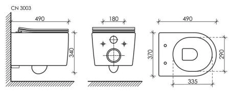 Подвесной унитаз Moments Rimless