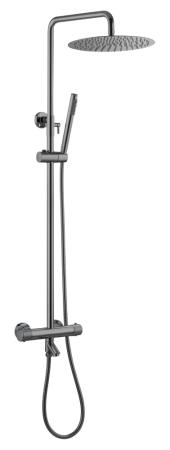 Стойка для душа Boheme c термостатом UNO Shine Gun Metall 468-T-SGM