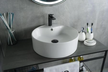 Раковина Gid N9008b 46x46 на столешницу белая