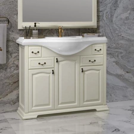 Тумба под раковину Opadiris РИСПЕКТО 100 Слоновая кость фурнитура бронза