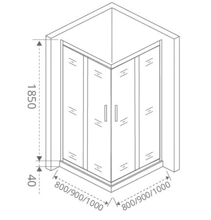 Душевой угол GOOD DOOR Latte CR-100-G-WE 100x100 см