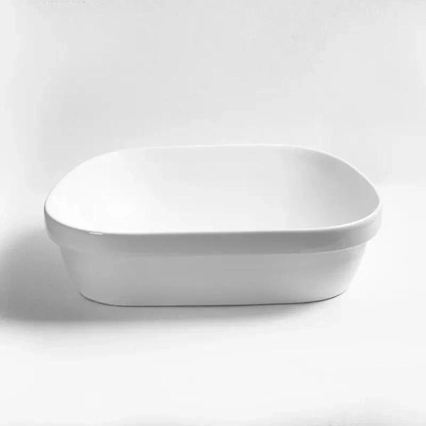 Раковина Cerutti SPA CR0023 накладная, белая, трапеция 570х390х150