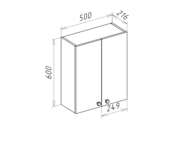 Подвесной шкаф Bellezza Нептун 50 белый