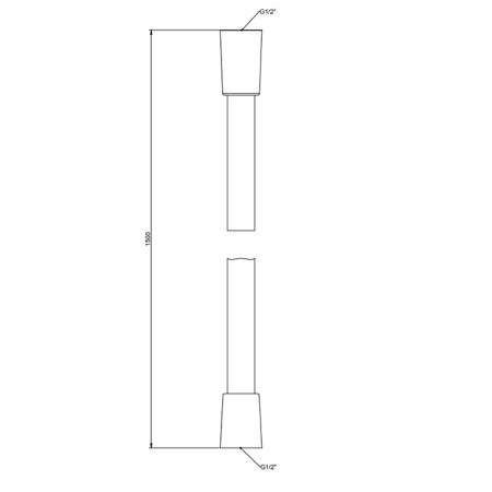 Gessi Emporio shower Шланг Сromalux с коническим соединением на 1/2", 1,5м, цвет: Finox Brushed Nickel