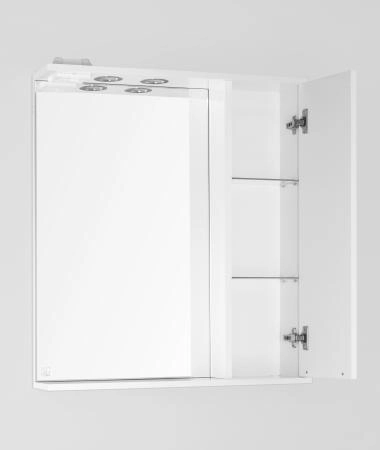 Зеркальный шкаф Style Line Elfante Жасмин 70/С с подсветкой, белый