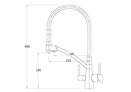 Смеситель для кухни ZORG Zorg Sanitary (ZR 338-8 YF SATIN) под фильтр сатин