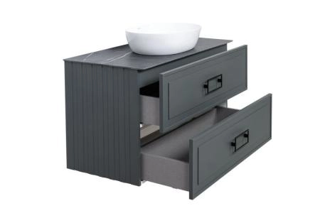 Тумба под раковину LA FENICE Cubo Grigio TWIN серый 100 FNC-01-CUB-G-100-2 серый матовый зелёный матовый