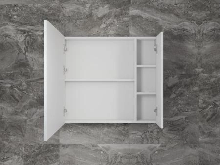 Зеркальный шкаф Style Line Стокгольм80 см белый рифленый софт