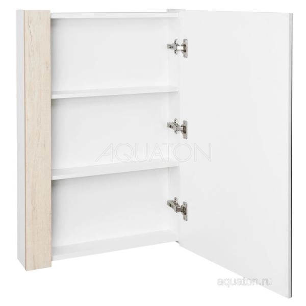 Зеркальный шкаф AQUATON Кантри 55 белый, дуб верона 1A257702AHB20