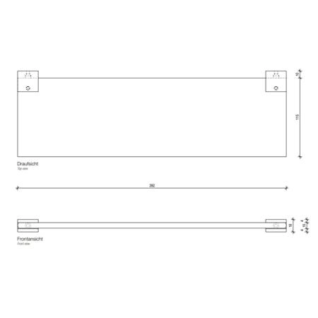 Decor Walther Corner GLA40 Полочка стеклянная 40x12см, подвесная, цвет: хром